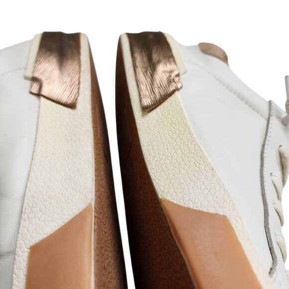 Dolce Vita Womens Zina Lace Up Sneakers Size 8 Rose Gold Platform Suede Leather - Picture 6 of 12